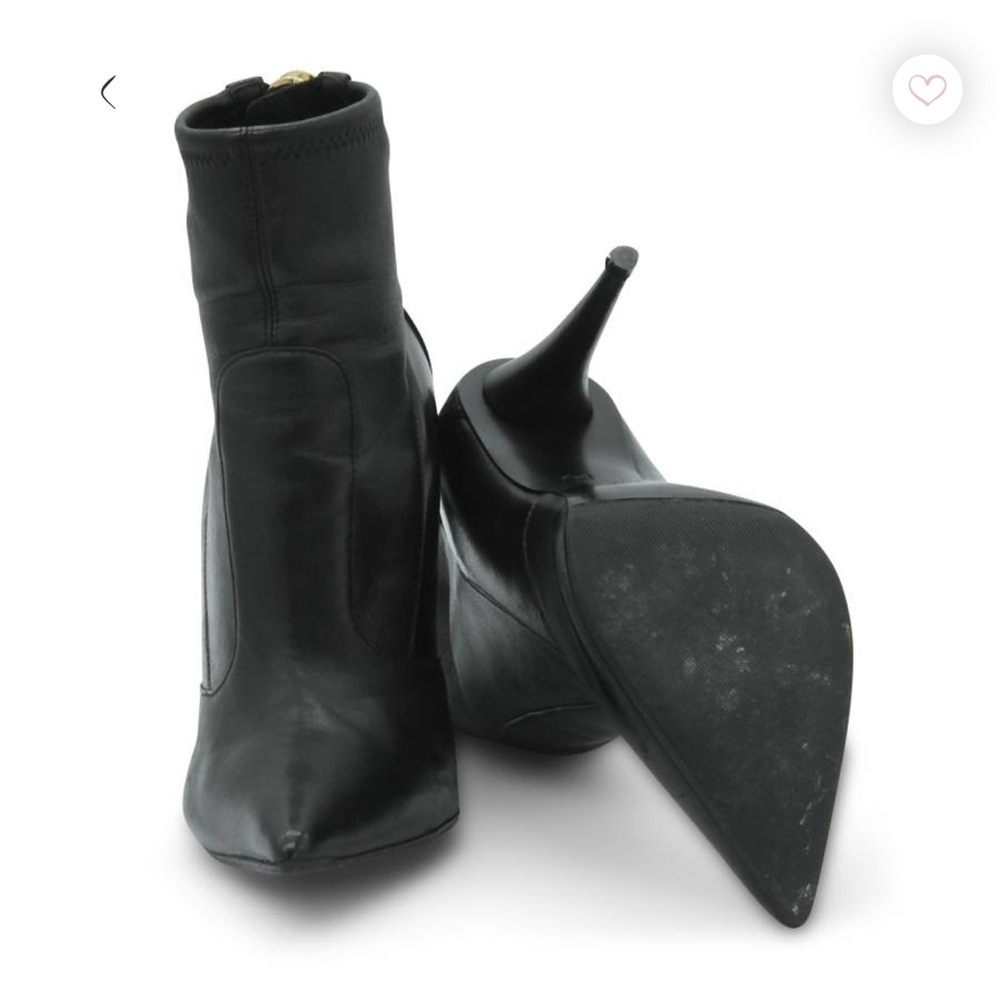 Giuseppe Zanotti Black Leather Heeled Ankle Boots Sz 37 - Picture 16 of 16